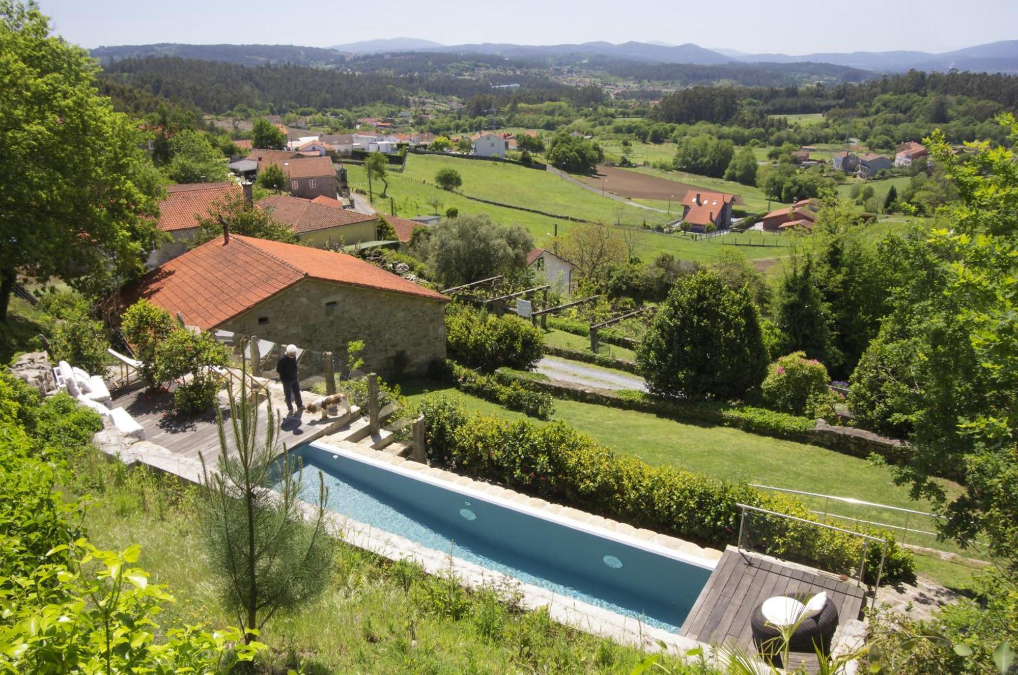 Casa Do Cebro Casa Con Piscina Y Jacuzzi Privados Villa Santiago de Compostela Bagian luar foto