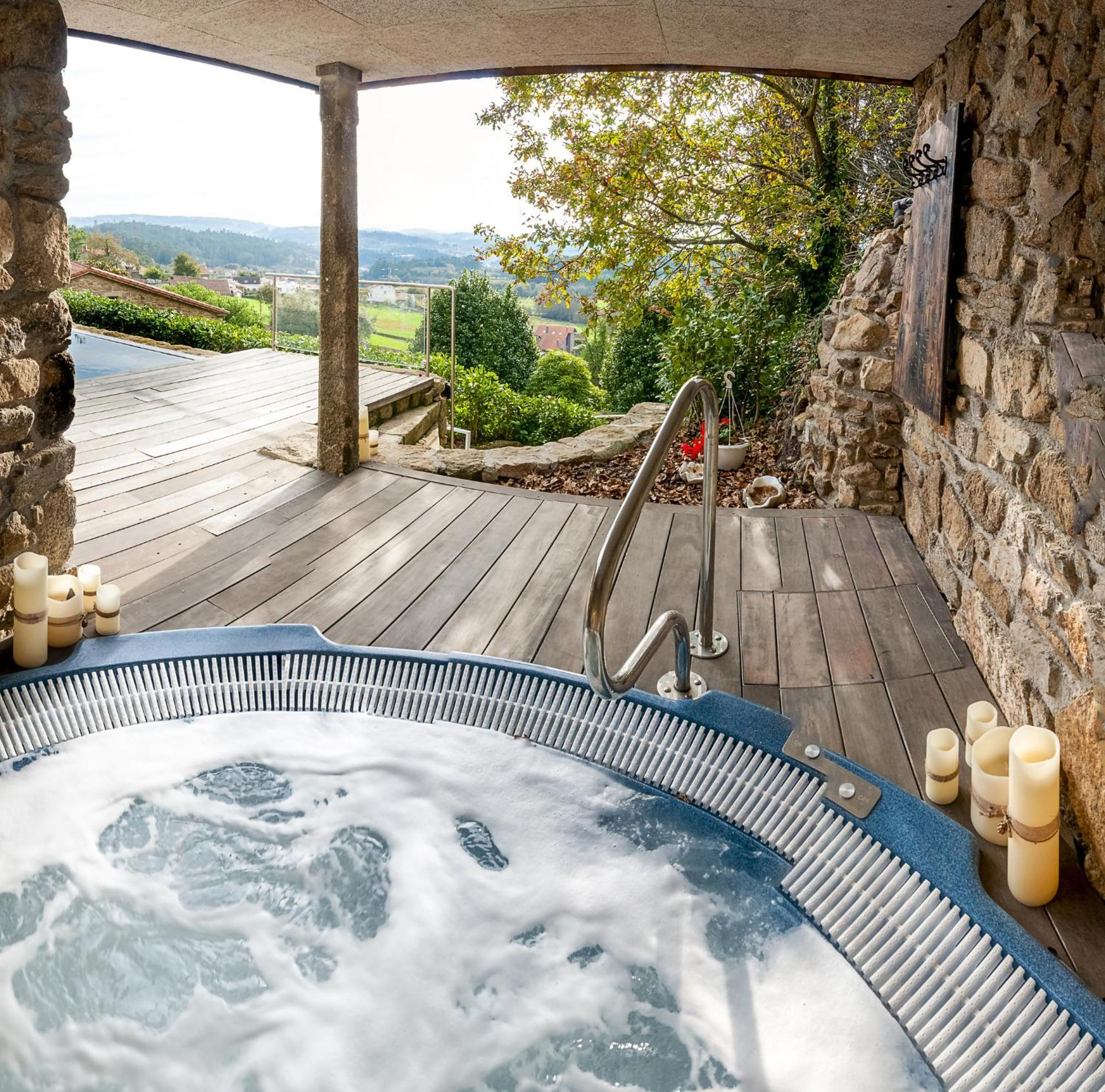 Casa Do Cebro Casa Con Piscina Y Jacuzzi Privados Villa Santiago de Compostela Bagian luar foto
